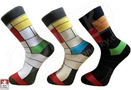 Ponožky PONDY.CZ pánské barevné design "PANELY" 39-47